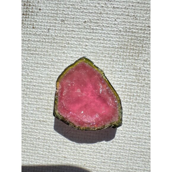 Watermelon Tourmaline Natural Crystal Slice Custom Cabochon Natural #8 - Picture 4 of 5